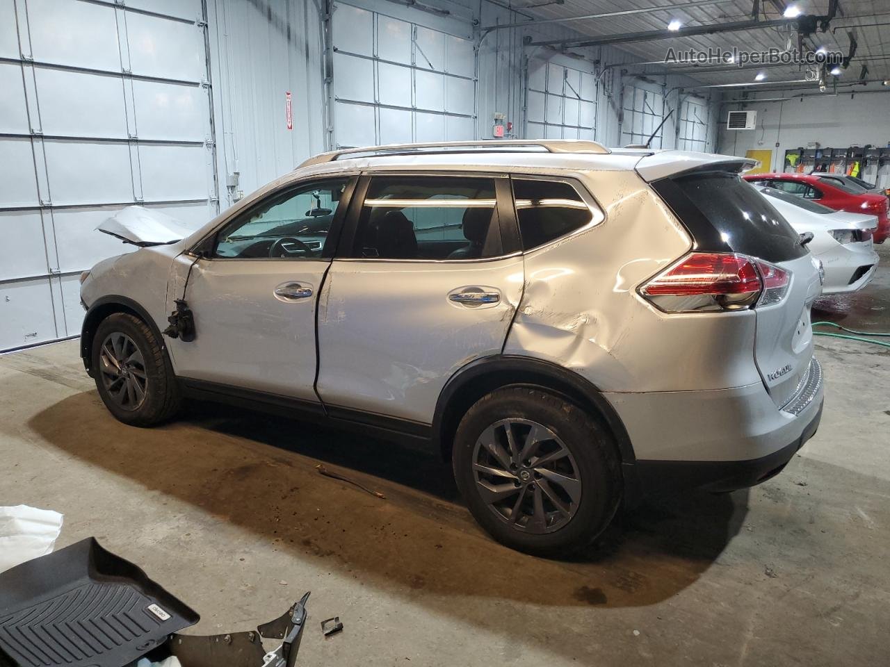 2016 Nissan Rogue S Silver vin: 5N1AT2MV2GC849113