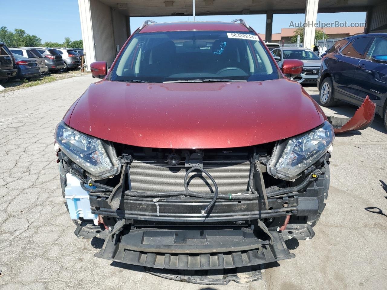2016 Nissan Rogue S Red vin: 5N1AT2MV2GC877851