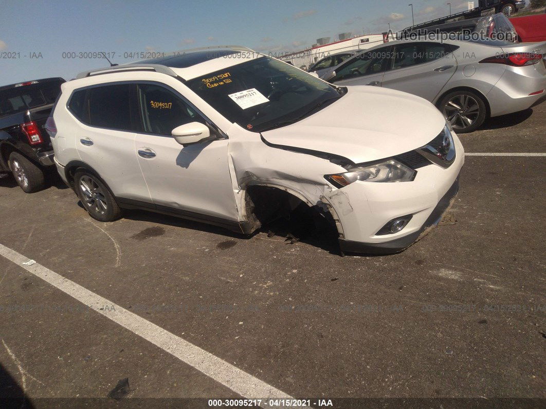 2014 Nissan Rogue Sl White vin: 5N1AT2MV3EC775021