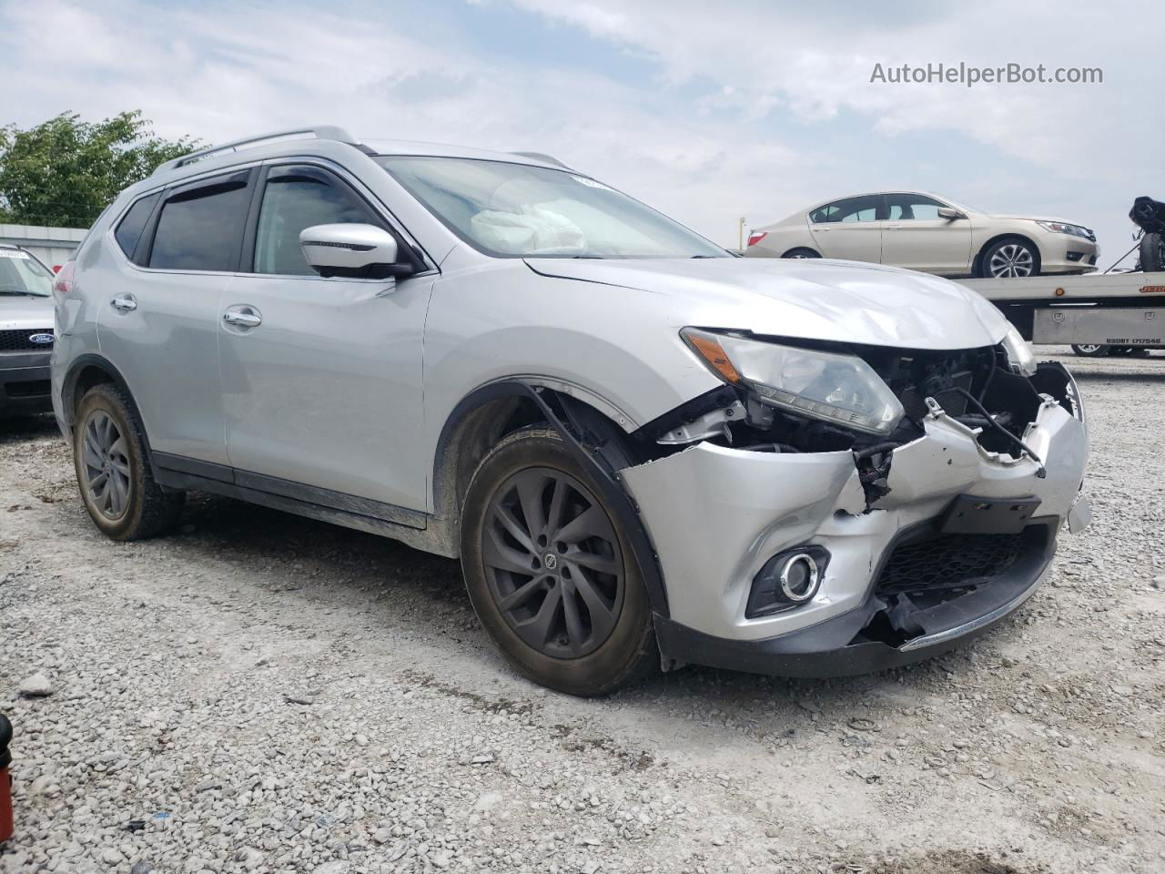 2016 Nissan Rogue S Silver vin: 5N1AT2MV3GC761896