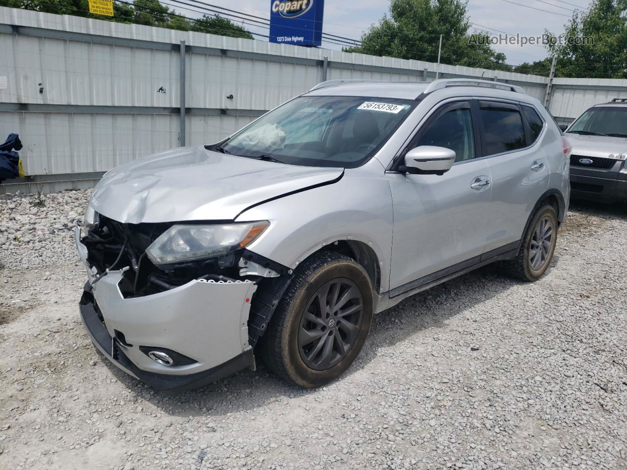 2016 Nissan Rogue S Silver vin: 5N1AT2MV3GC761896