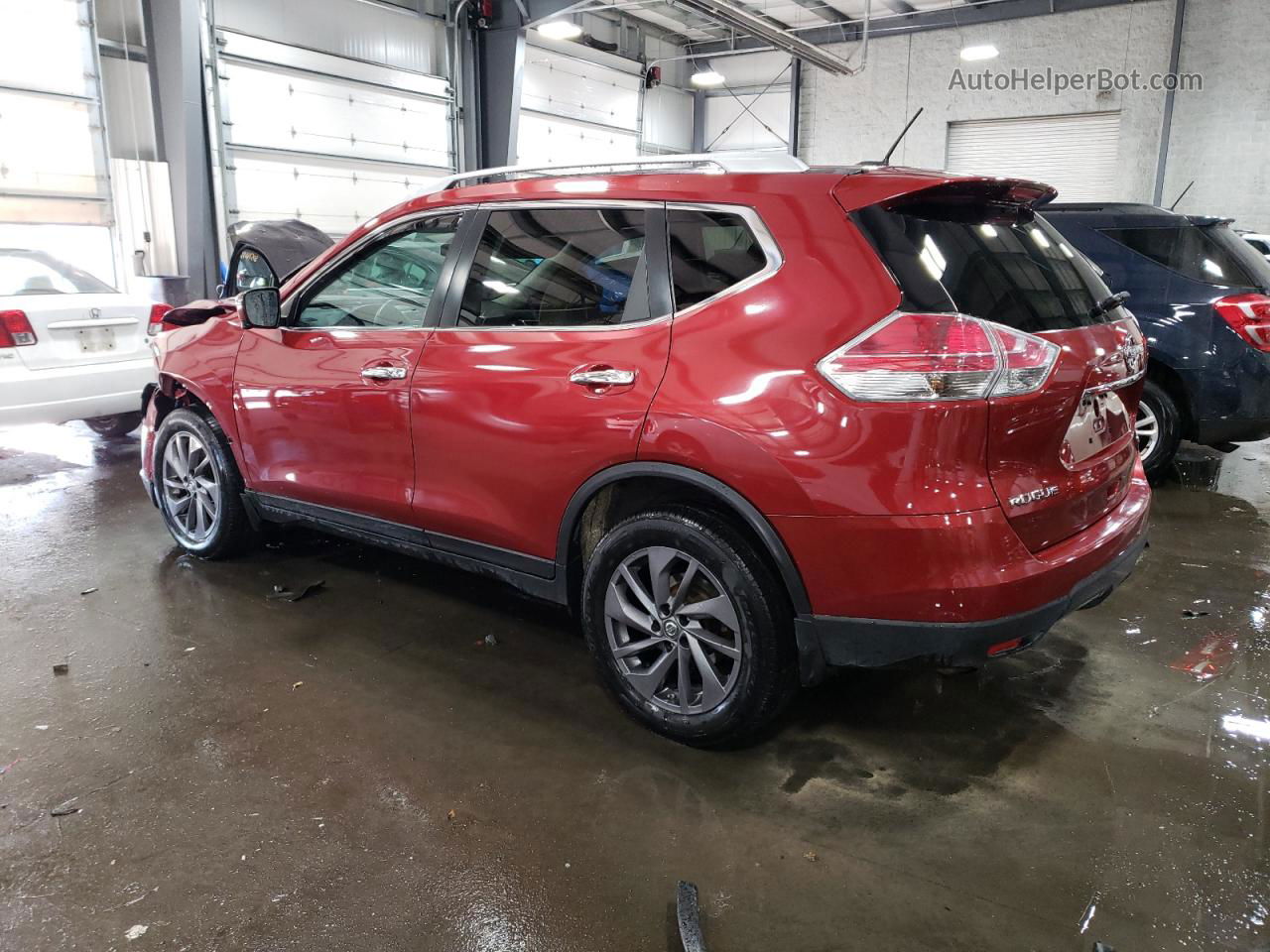 2016 Nissan Rogue S Red vin: 5N1AT2MV3GC788628