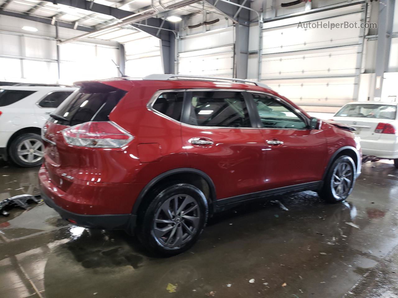 2016 Nissan Rogue S Red vin: 5N1AT2MV3GC788628