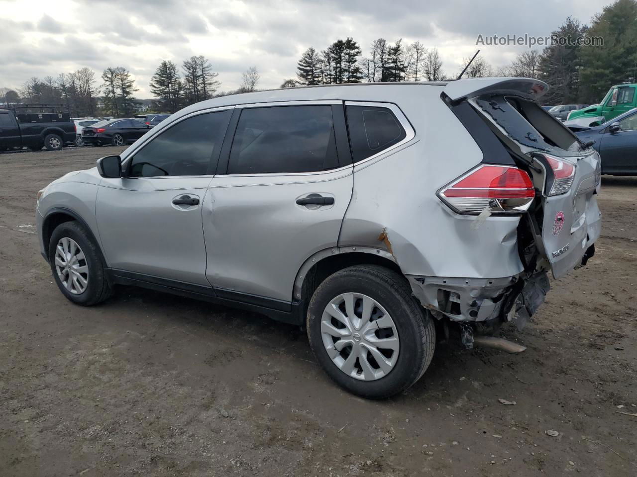 2016 Nissan Rogue S White vin: 5N1AT2MV3GC917810