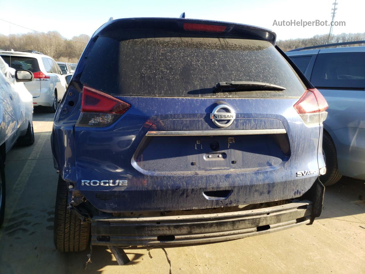 2018 Nissan Rogue S Синий vin: 5N1AT2MV3JC830917