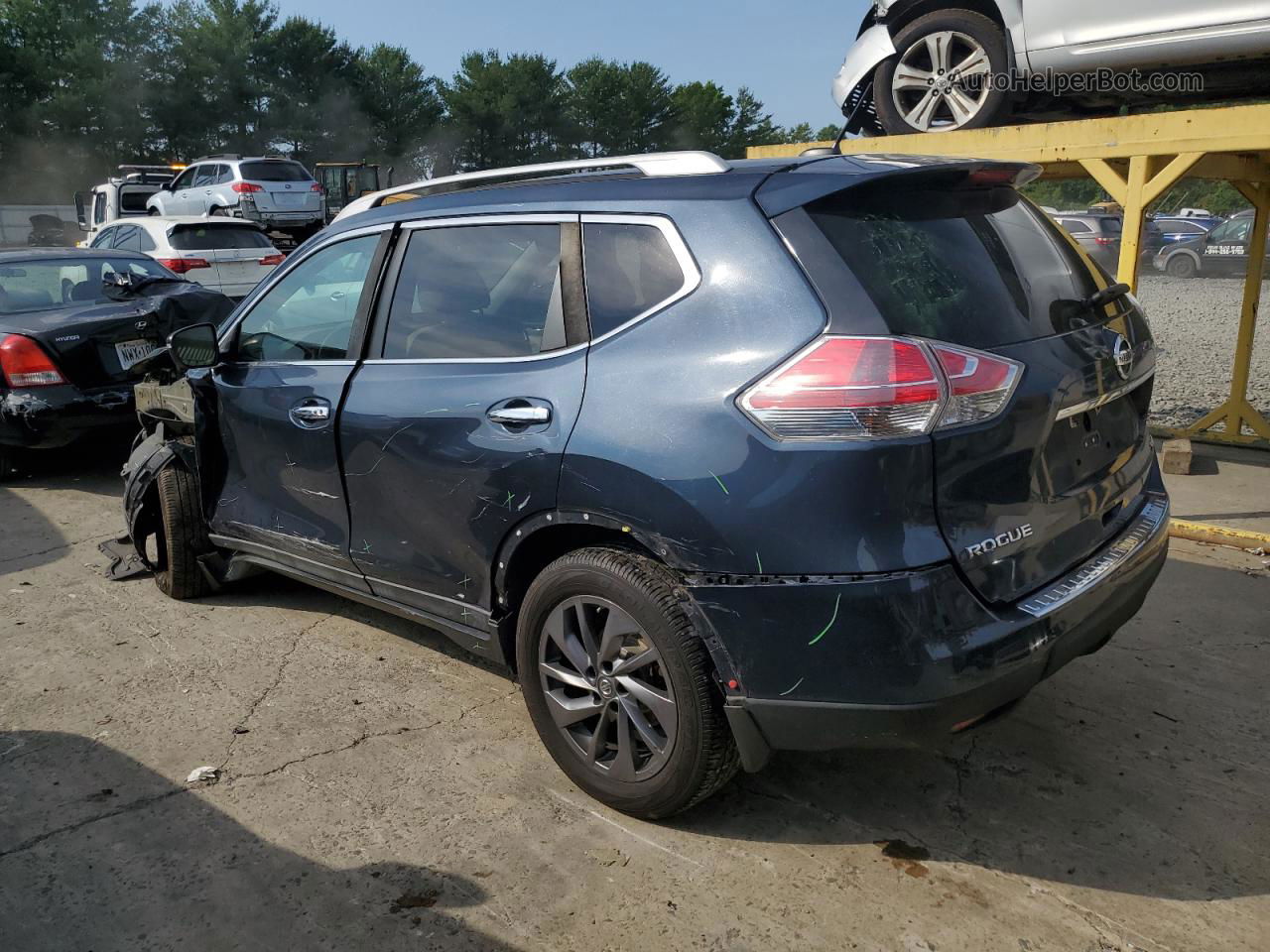 2016 Nissan Rogue S Blue vin: 5N1AT2MV4GC789903