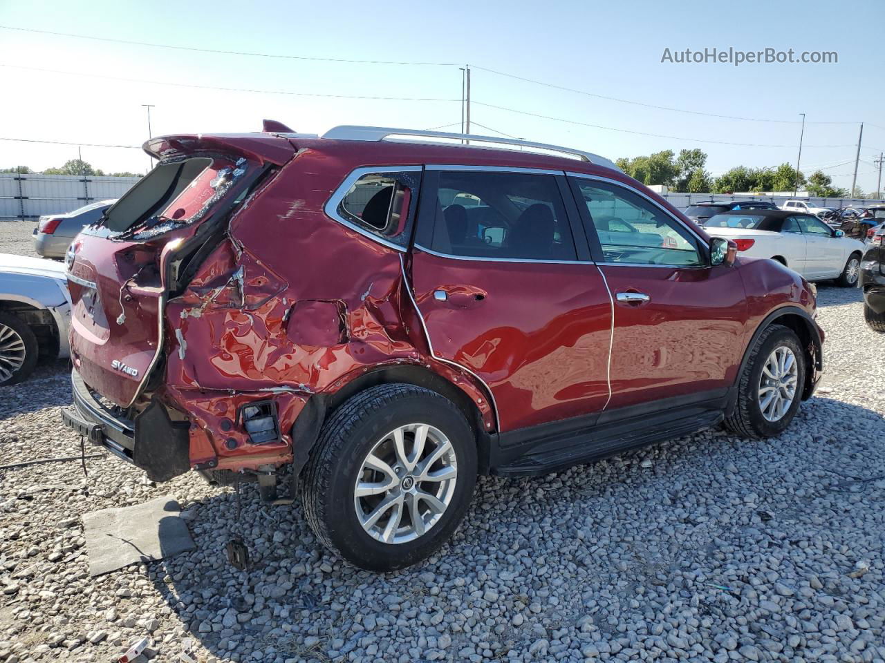 2018 Nissan Rogue S Бордовый vin: 5N1AT2MV4JC745892