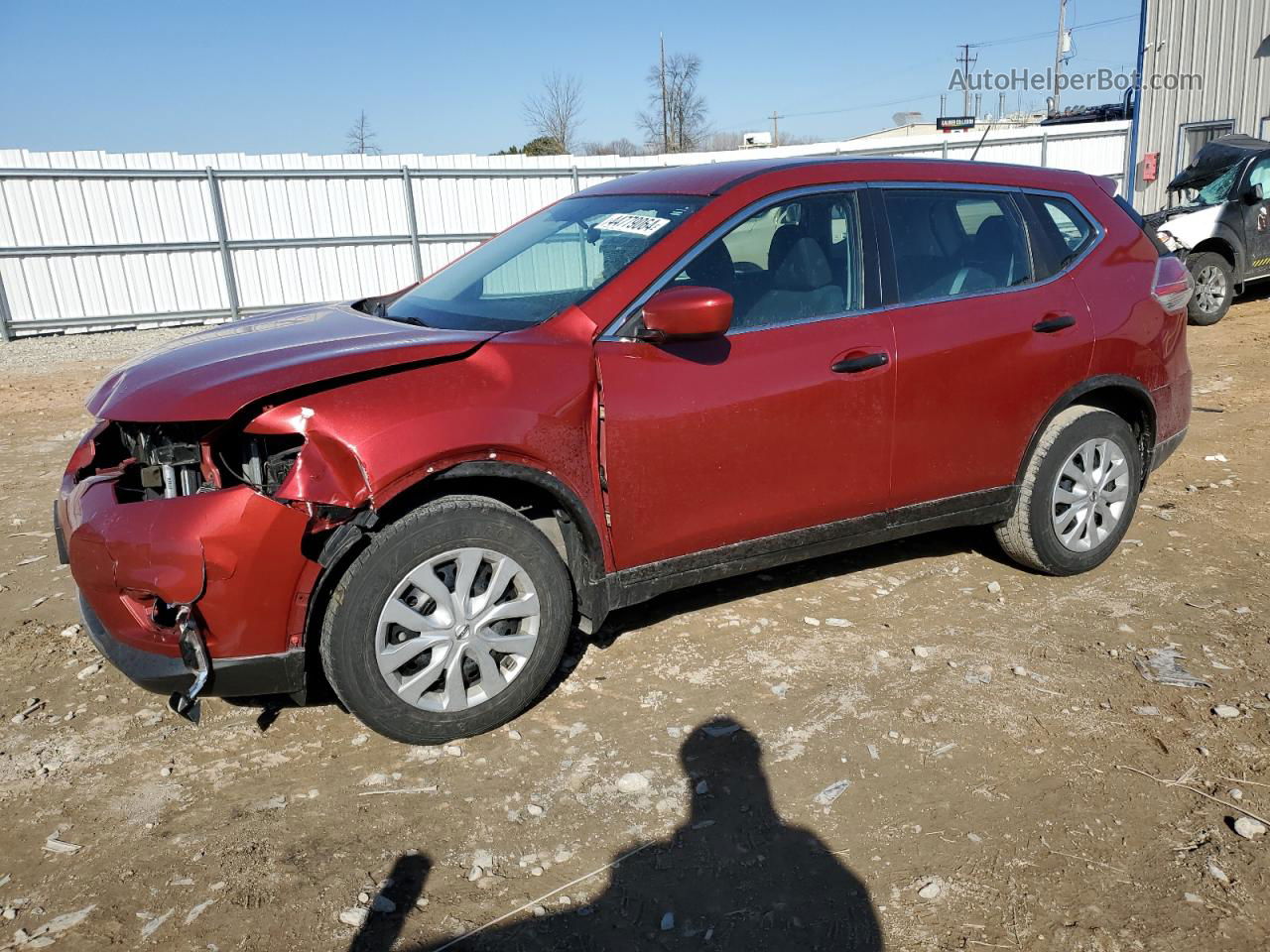 2016 Nissan Rogue S Red vin: 5N1AT2MV5GC841250