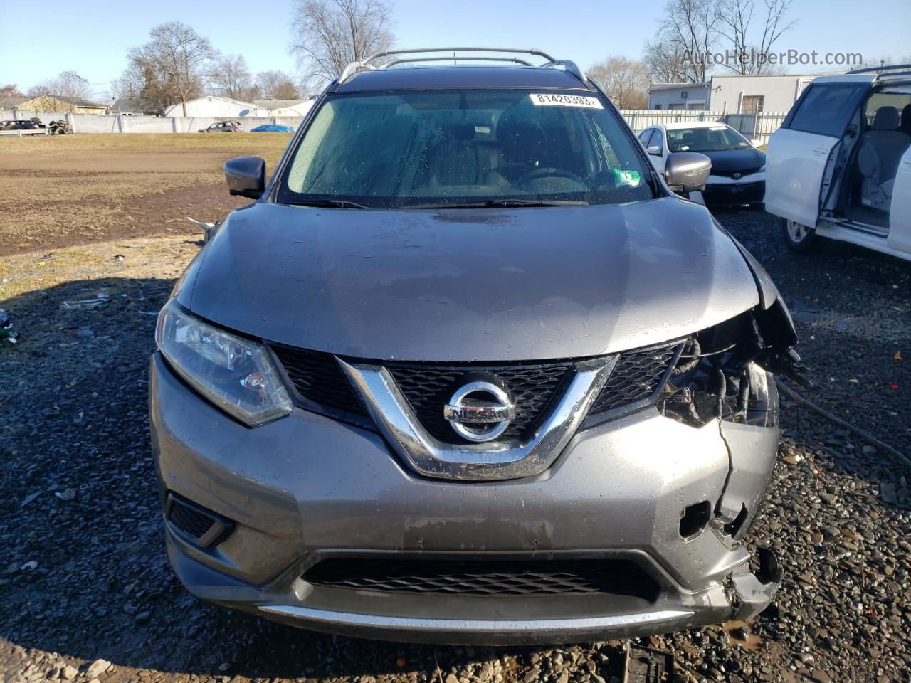 2016 Nissan Rogue S Gray vin: 5N1AT2MV5GC844942