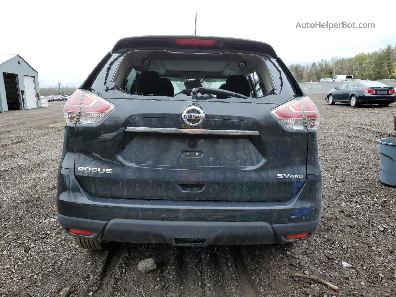 2016 Nissan Rogue S Черный vin: 5N1AT2MV5GC859439