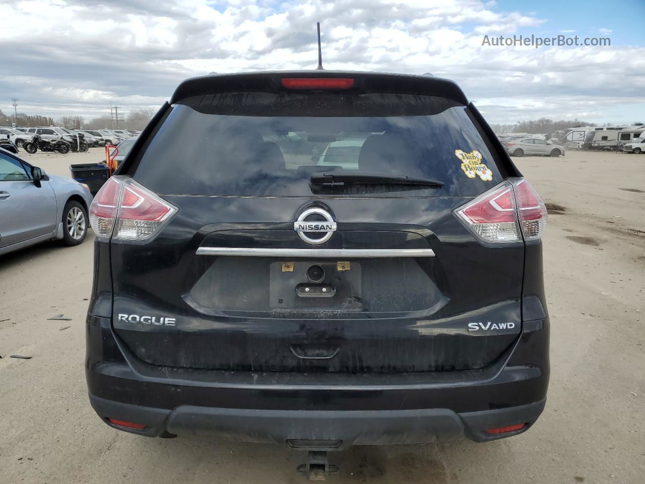 2016 Nissan Rogue S Black vin: 5N1AT2MV5GC892425