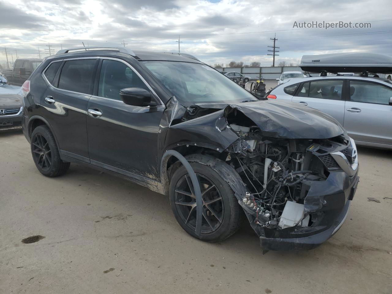 2016 Nissan Rogue S Black vin: 5N1AT2MV5GC892425