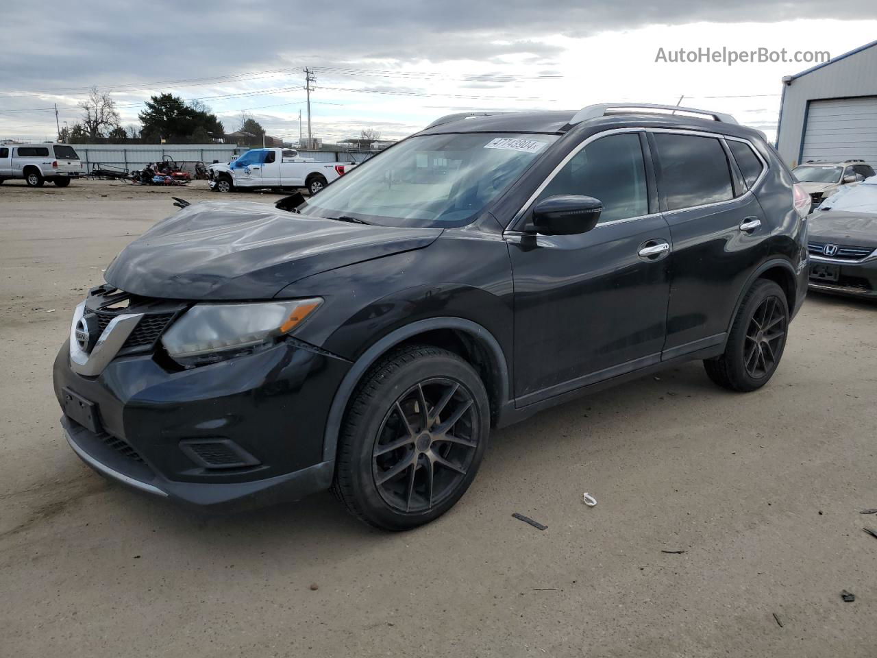 2016 Nissan Rogue S Black vin: 5N1AT2MV5GC892425