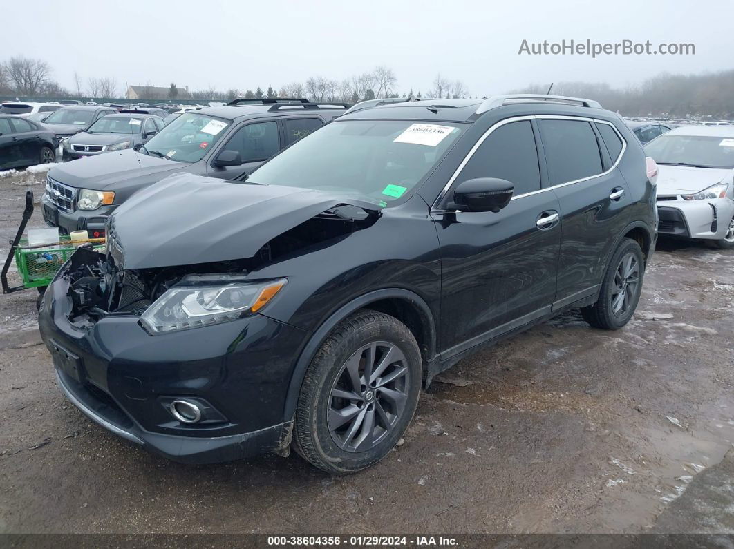 2016 Nissan Rogue Sl Black vin: 5N1AT2MV5GC922796