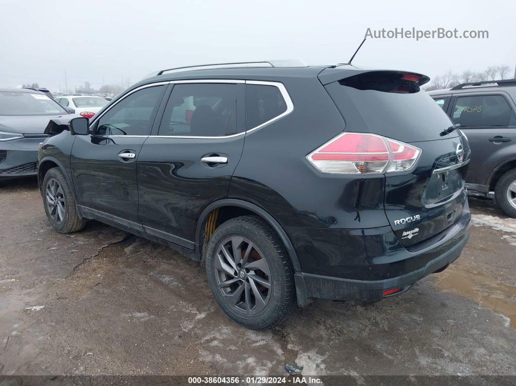 2016 Nissan Rogue Sl Black vin: 5N1AT2MV5GC922796