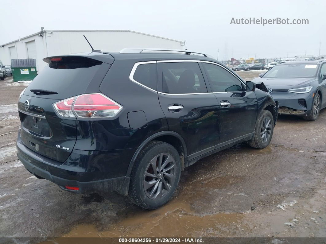 2016 Nissan Rogue Sl Black vin: 5N1AT2MV5GC922796