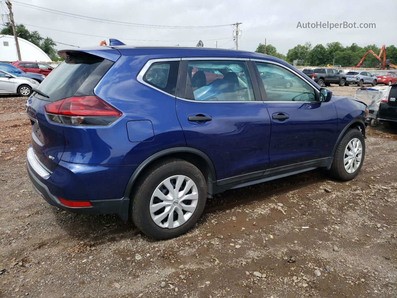 2018 Nissan Rogue S Синий vin: 5N1AT2MV5JC715851