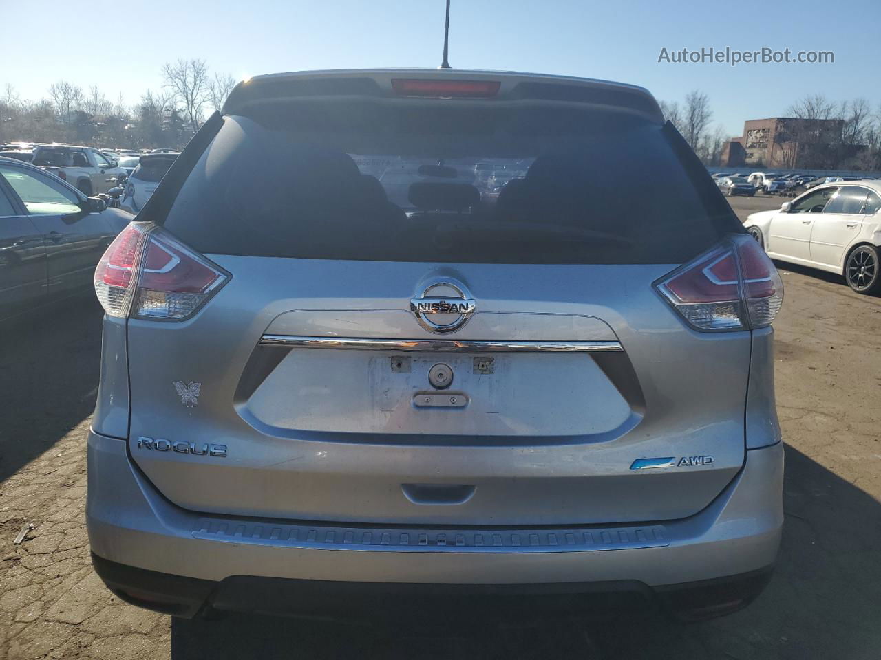 2016 Nissan Rogue S Серебряный vin: 5N1AT2MV6GC830189