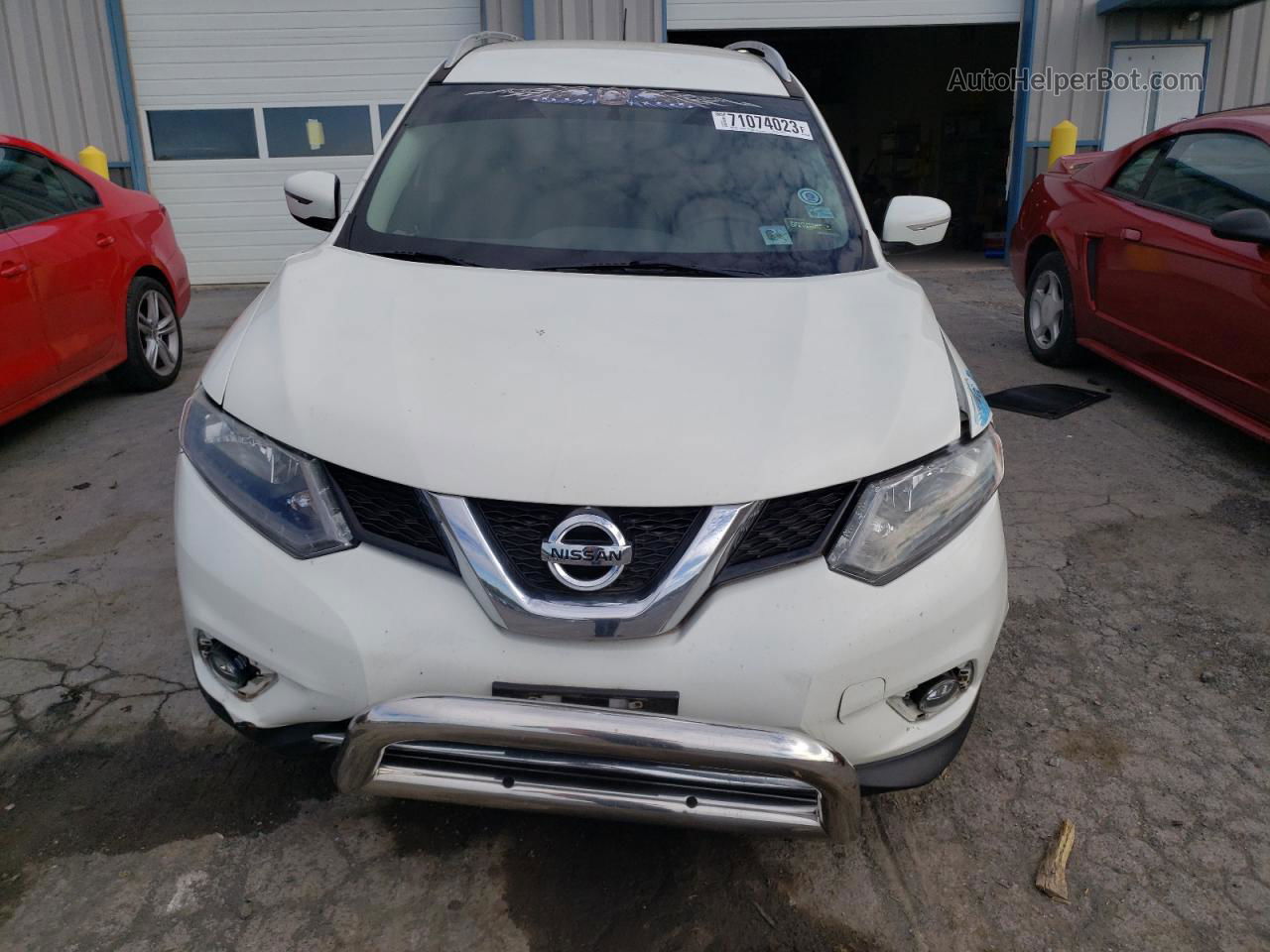 2016 Nissan Rogue S White vin: 5N1AT2MV6GC853195