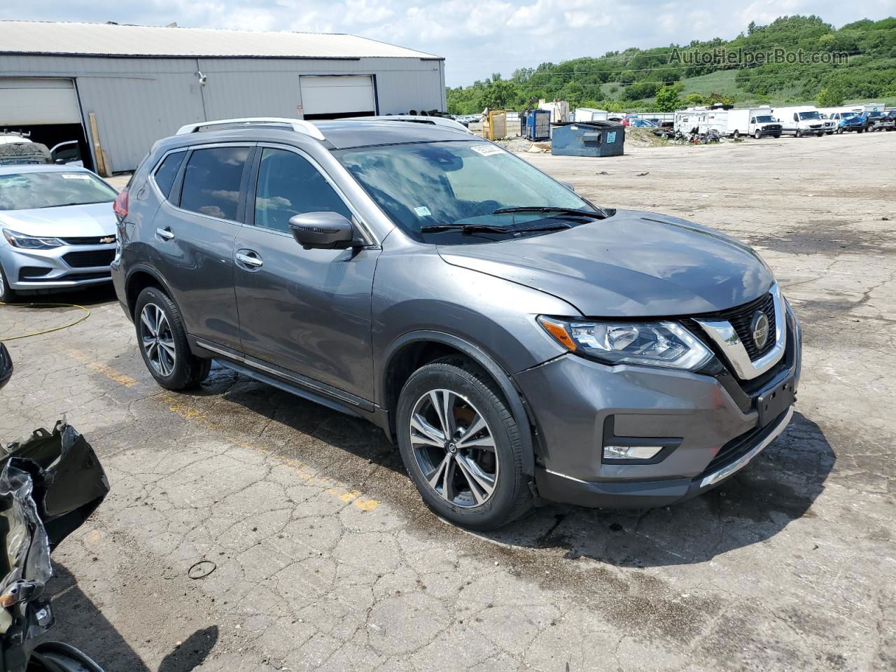 2018 Nissan Rogue S Gray vin: 5N1AT2MV6JC803341