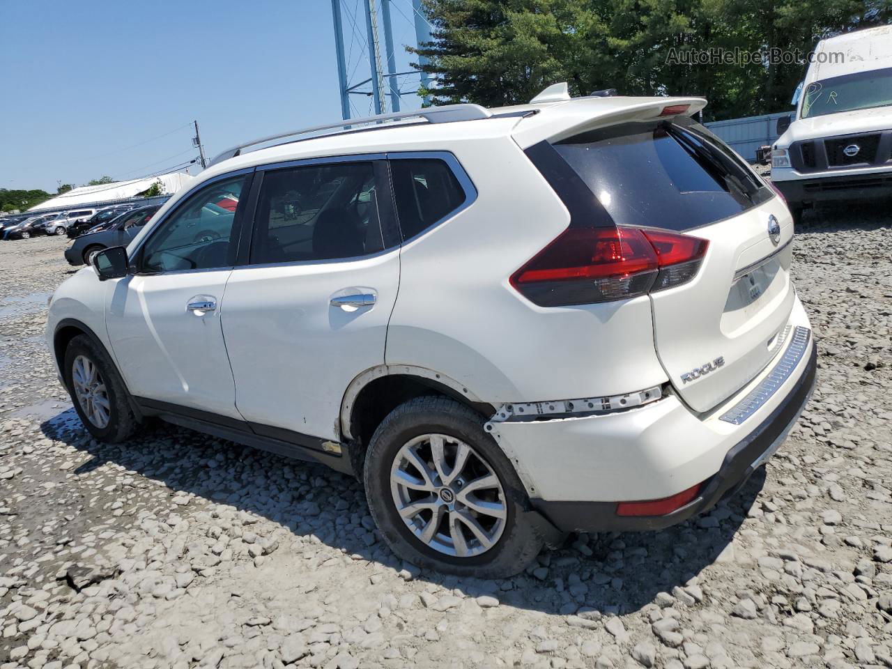 2018 Nissan Rogue S White vin: 5N1AT2MV6JC838011