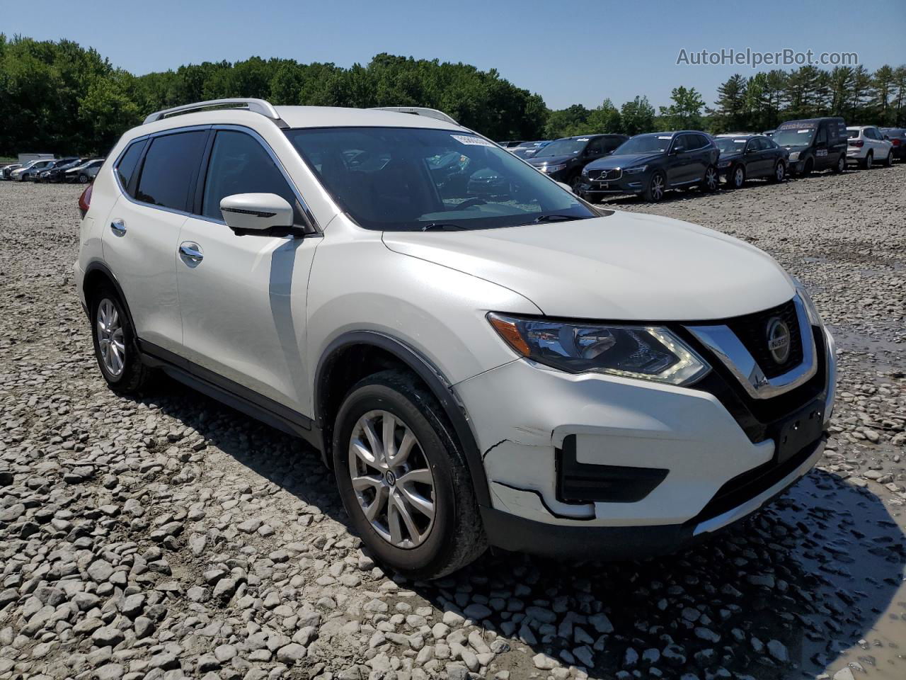 2018 Nissan Rogue S White vin: 5N1AT2MV6JC838011