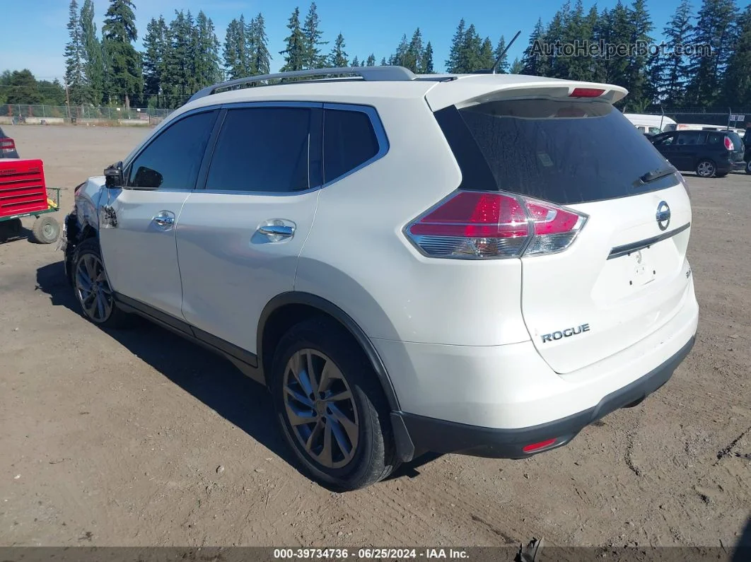 2016 Nissan Rogue Sl White vin: 5N1AT2MV7GC735205