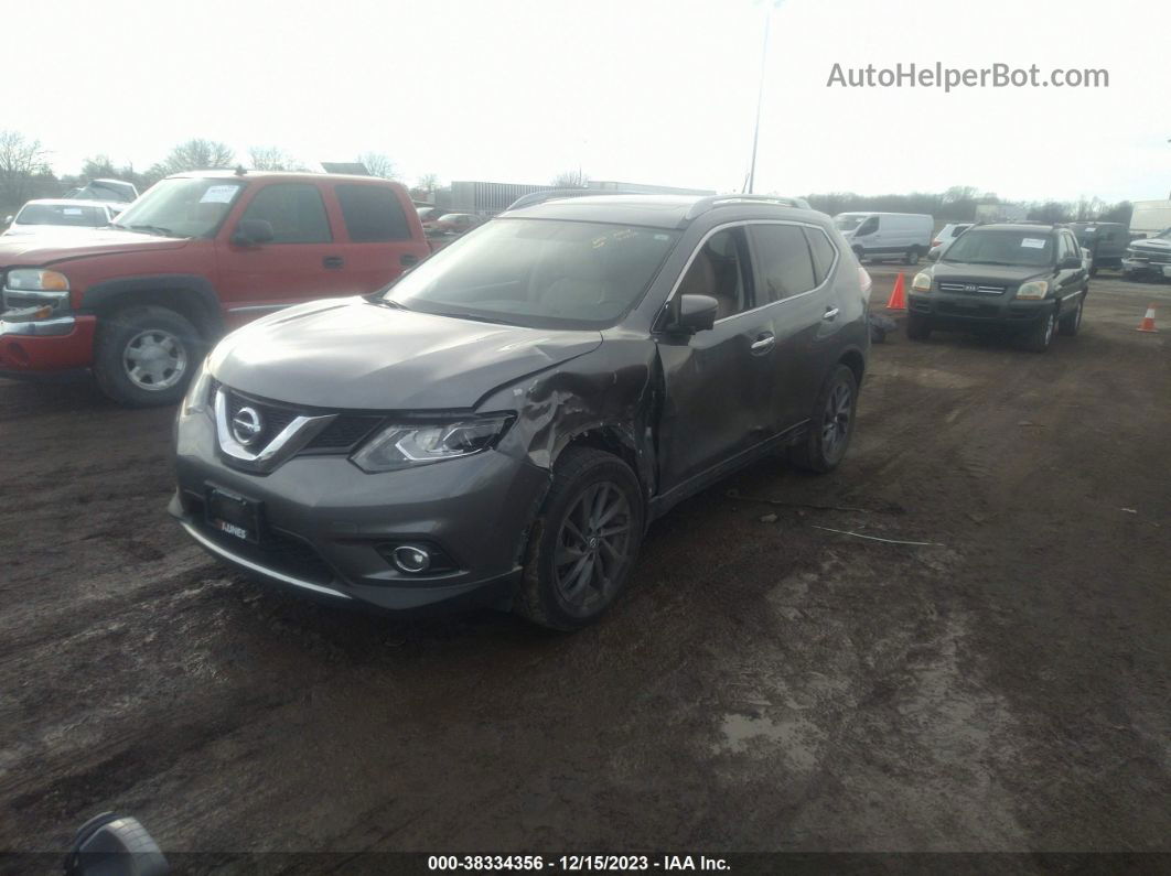 2016 Nissan Rogue Sl Gray vin: 5N1AT2MV7GC827270