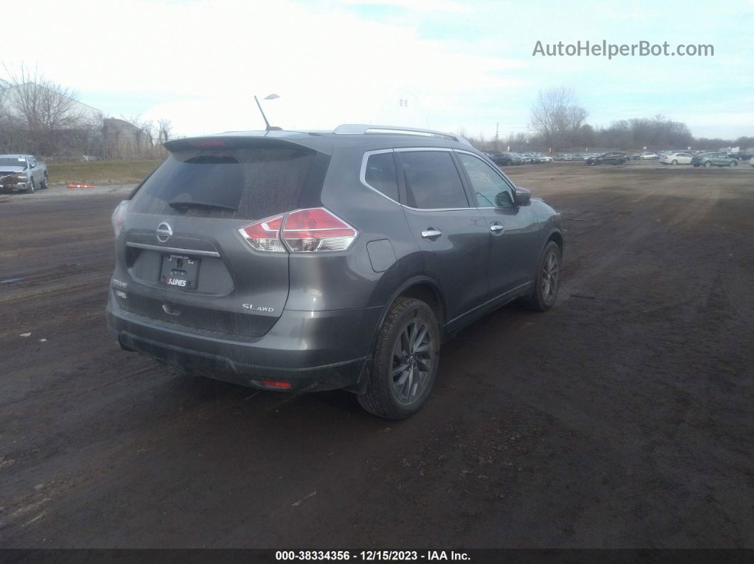 2016 Nissan Rogue Sl Gray vin: 5N1AT2MV7GC827270