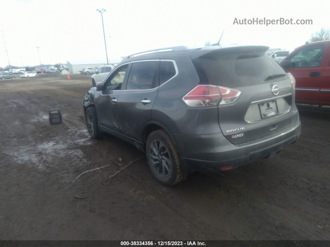 2016 Nissan Rogue Sl Gray vin: 5N1AT2MV7GC827270