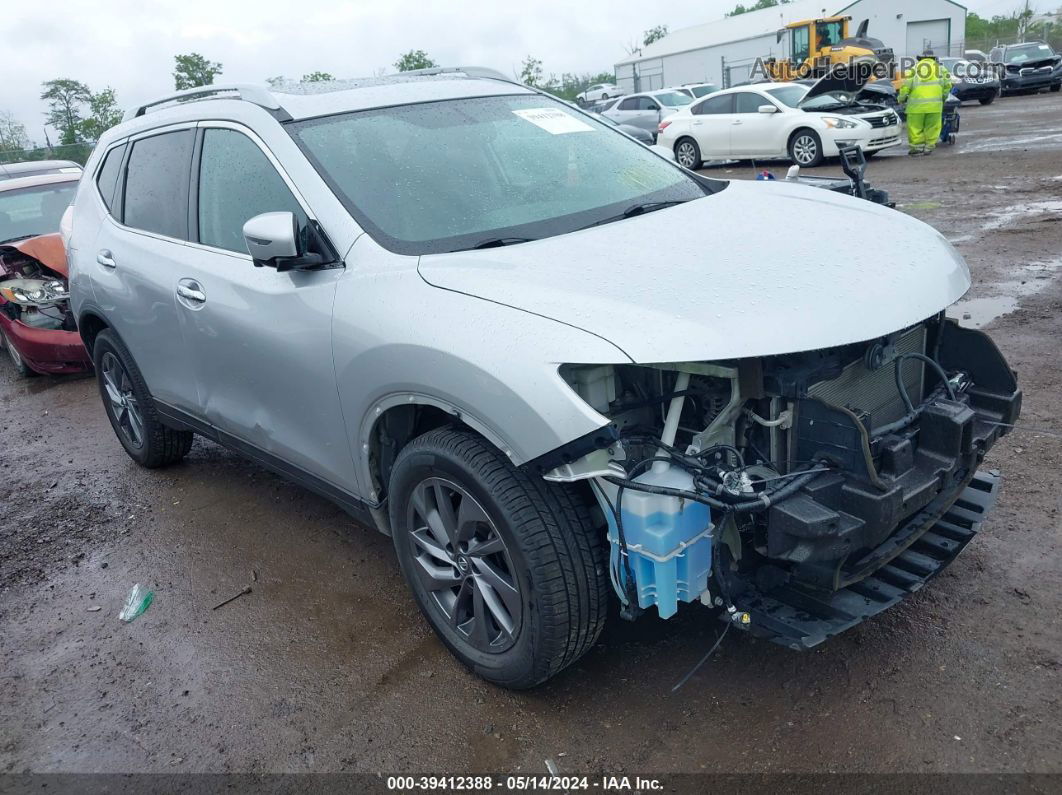 2016 Nissan Rogue Sl Silver vin: 5N1AT2MV7GC871382