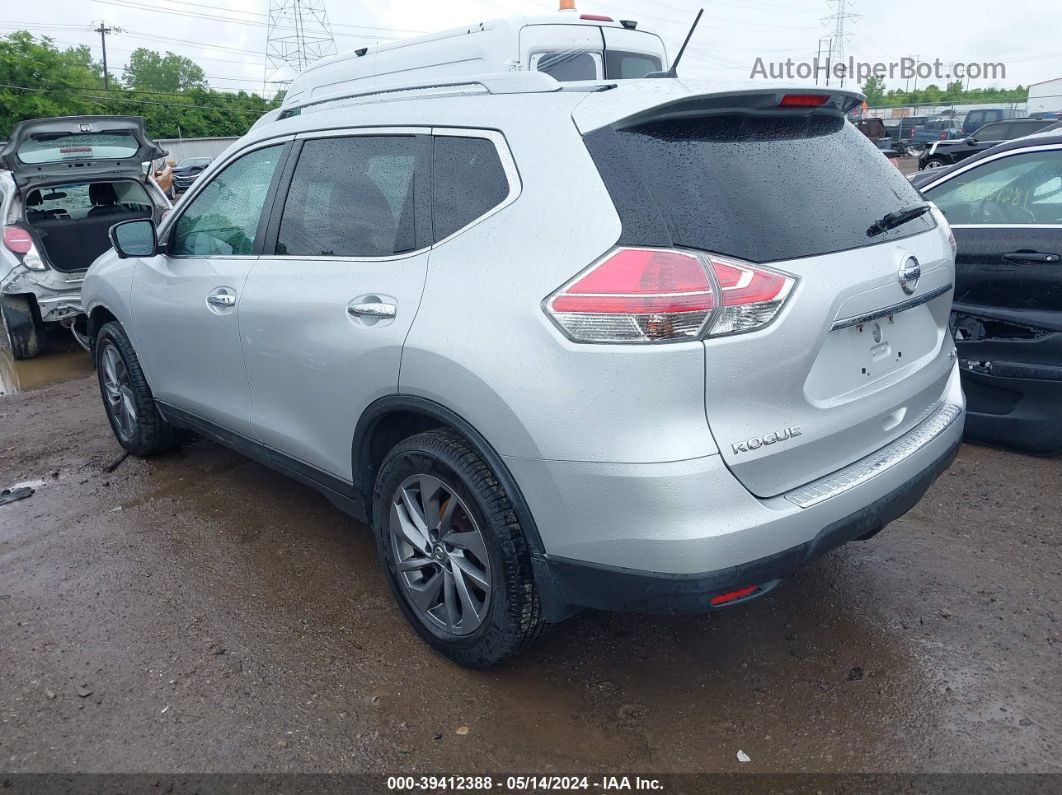 2016 Nissan Rogue Sl Silver vin: 5N1AT2MV7GC871382