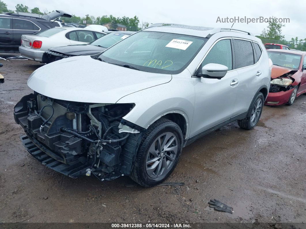 2016 Nissan Rogue Sl Silver vin: 5N1AT2MV7GC871382