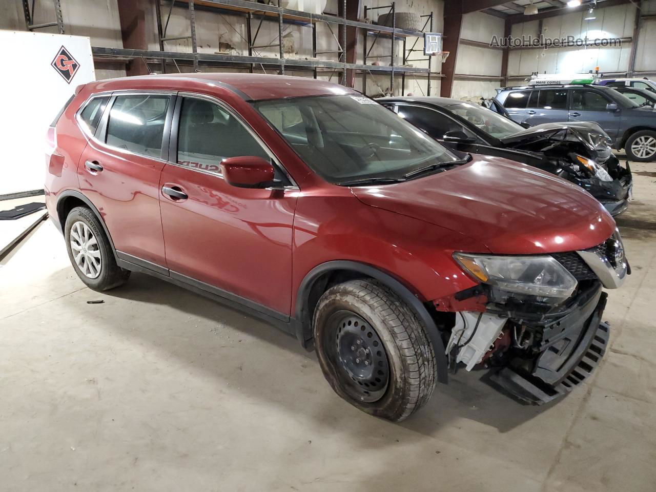 2016 Nissan Rogue S Red vin: 5N1AT2MV7GC917180