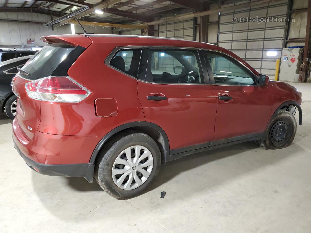 2016 Nissan Rogue S Красный vin: 5N1AT2MV7GC917180