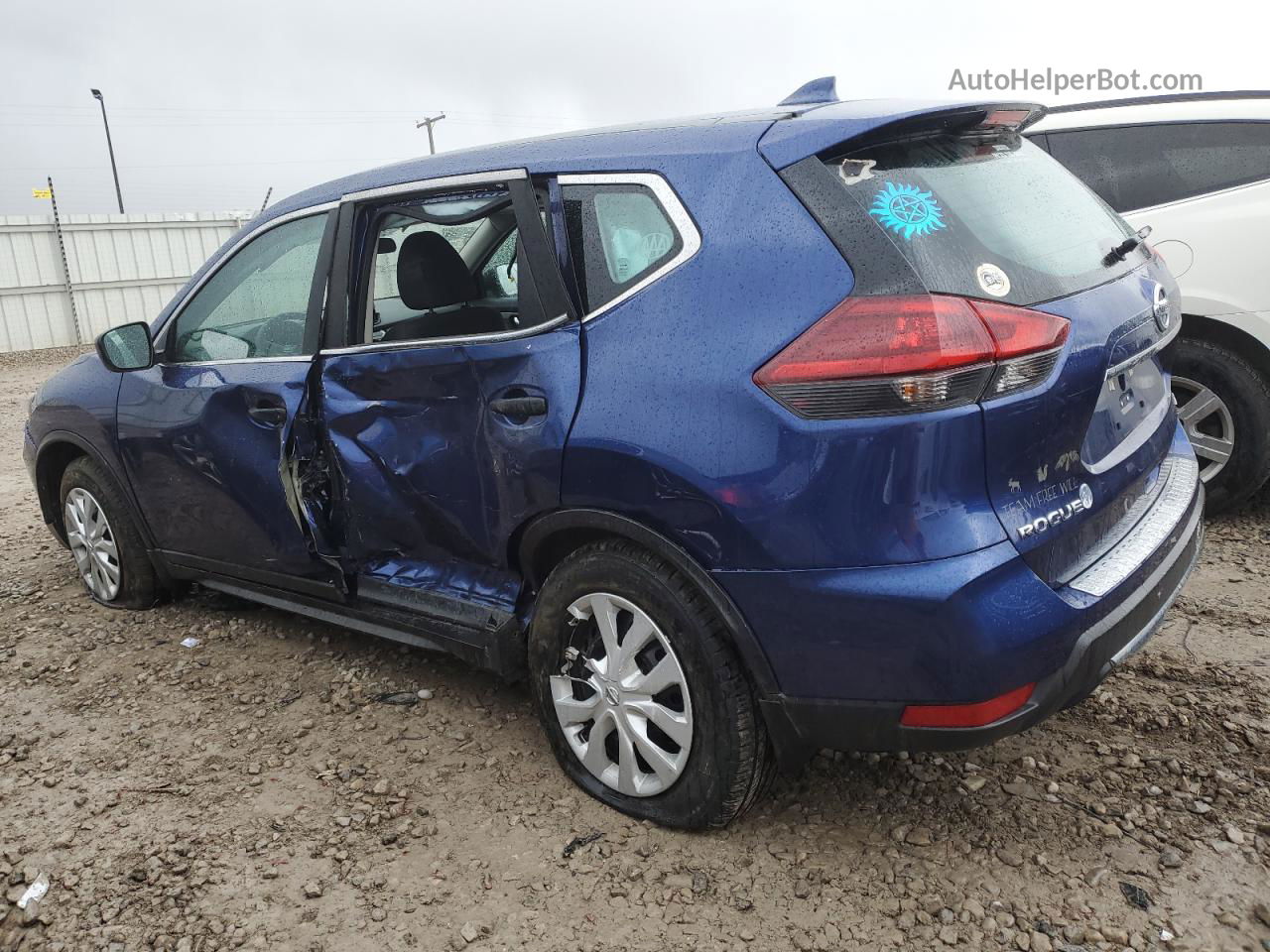 2018 Nissan Rogue S Синий vin: 5N1AT2MV7JC717021