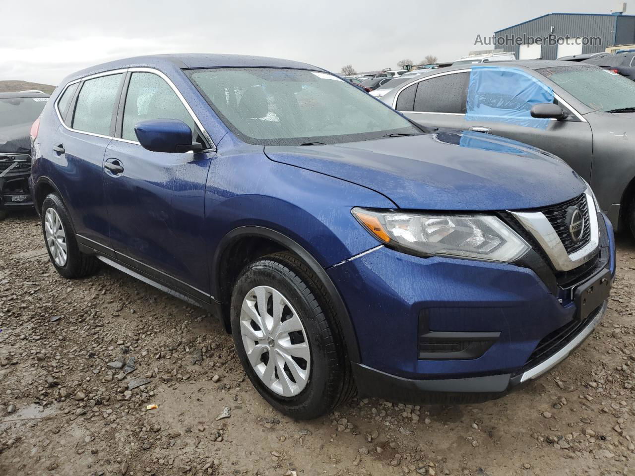 2018 Nissan Rogue S Blue vin: 5N1AT2MV7JC717021