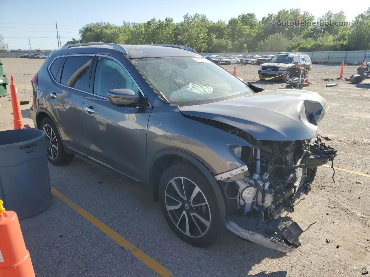 2018 Nissan Rogue S Gray vin: 5N1AT2MV7JC724230