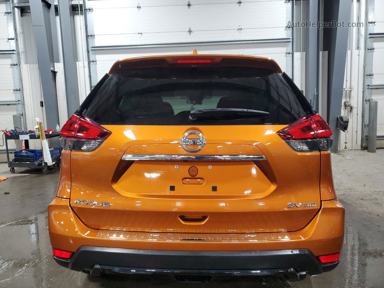 2018 Nissan Rogue S Orange vin: 5N1AT2MV7JC795007