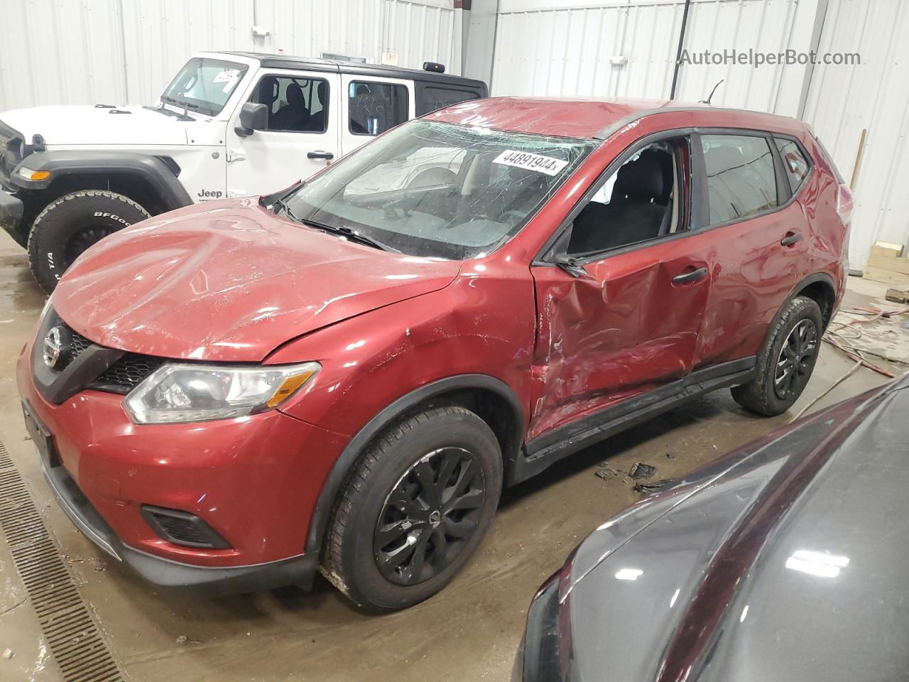 2016 Nissan Rogue S Red vin: 5N1AT2MV8GC747072