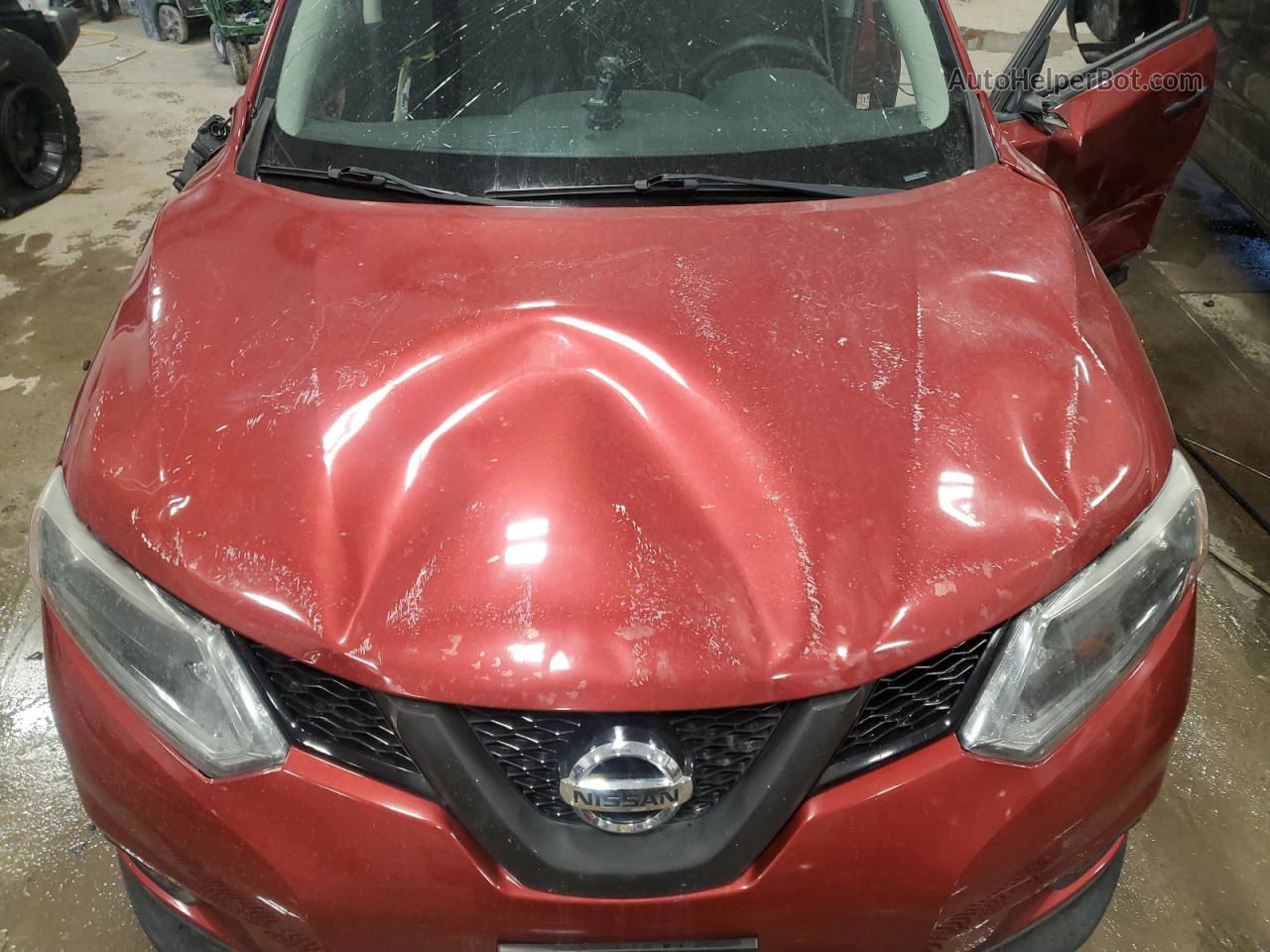 2016 Nissan Rogue S Red vin: 5N1AT2MV8GC747072