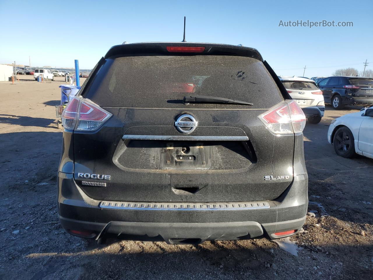 2016 Nissan Rogue S Черный vin: 5N1AT2MV8GC765751