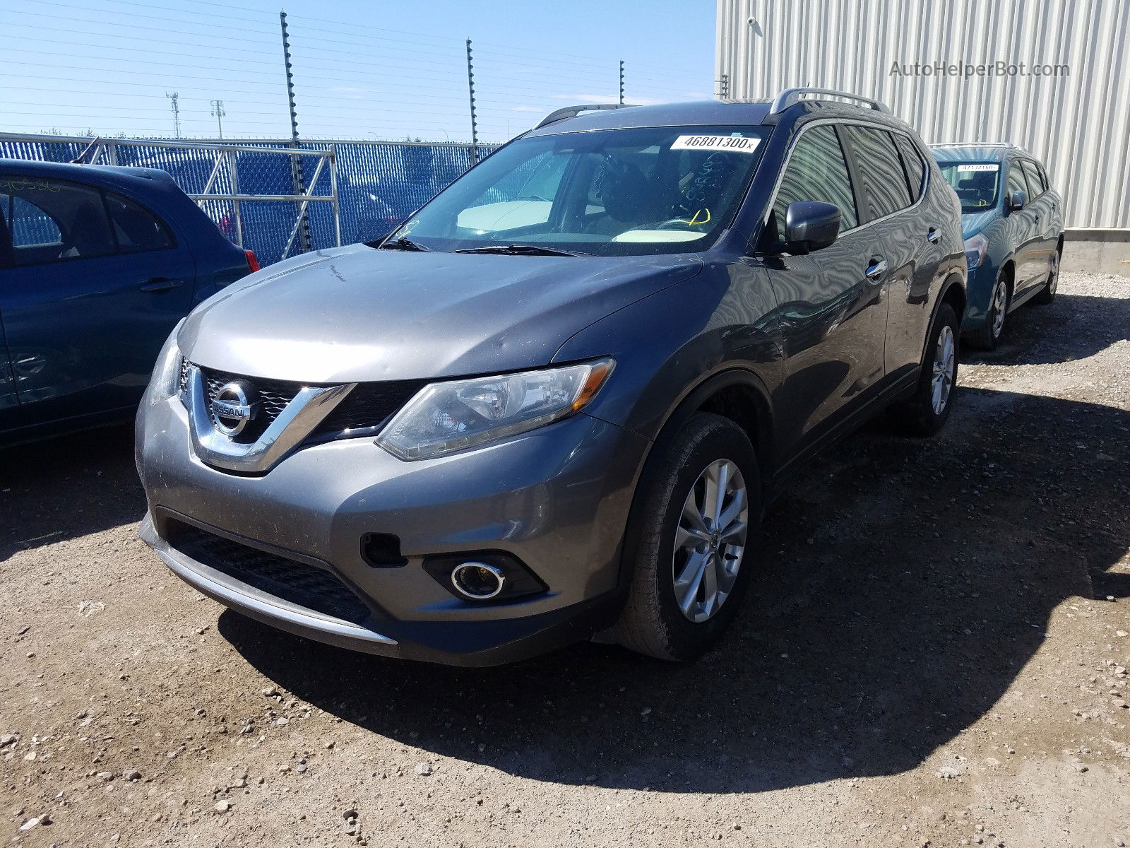 2016 Nissan Rogue S Серый vin: 5N1AT2MV8GC848497