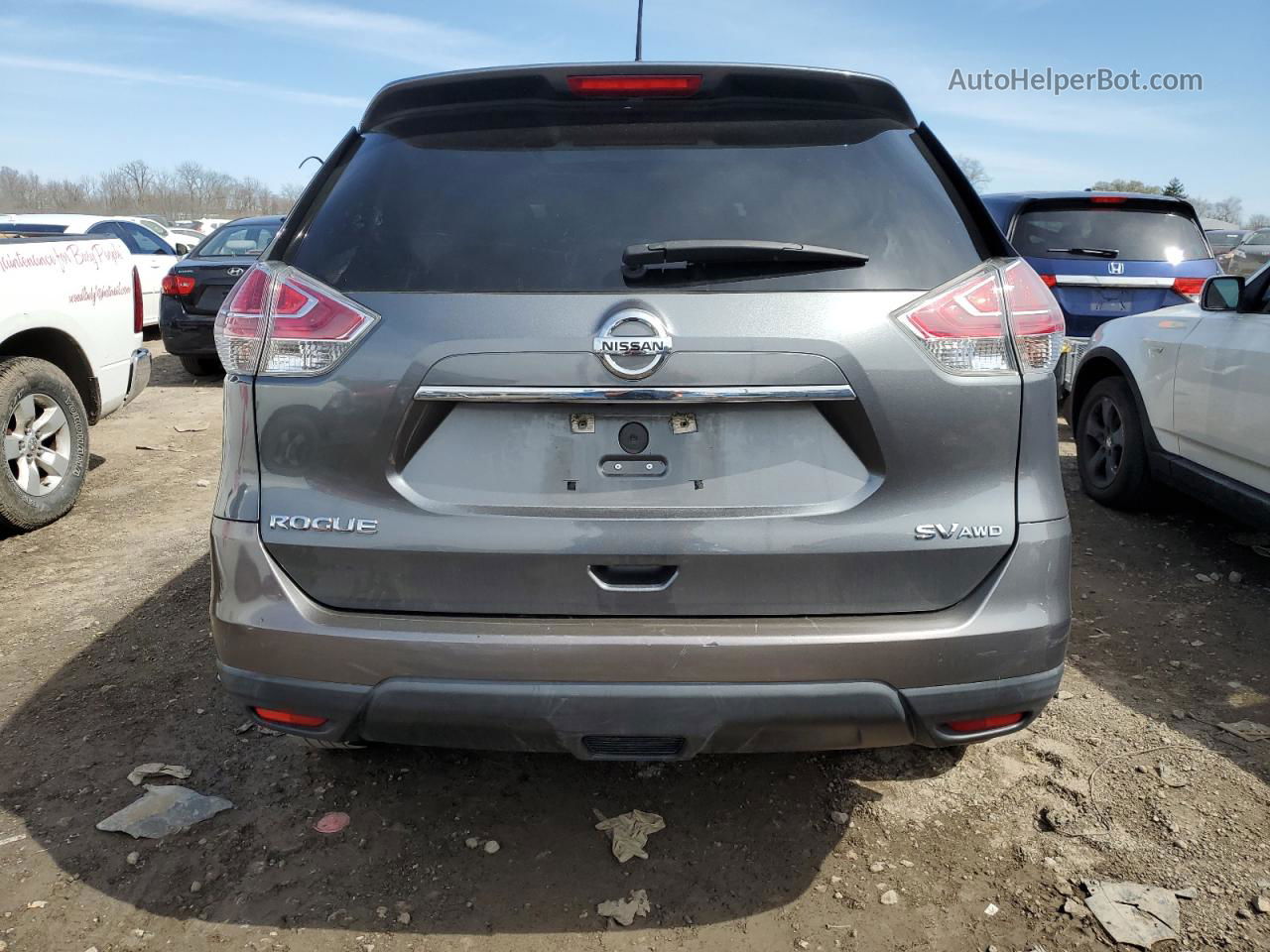 2016 Nissan Rogue S Silver vin: 5N1AT2MV8GC877174