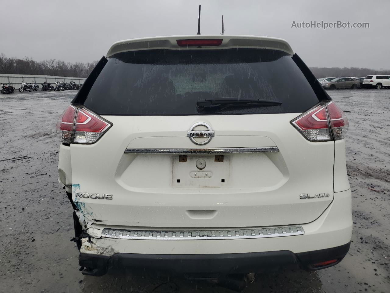 2016 Nissan Rogue S White vin: 5N1AT2MV8GC915650