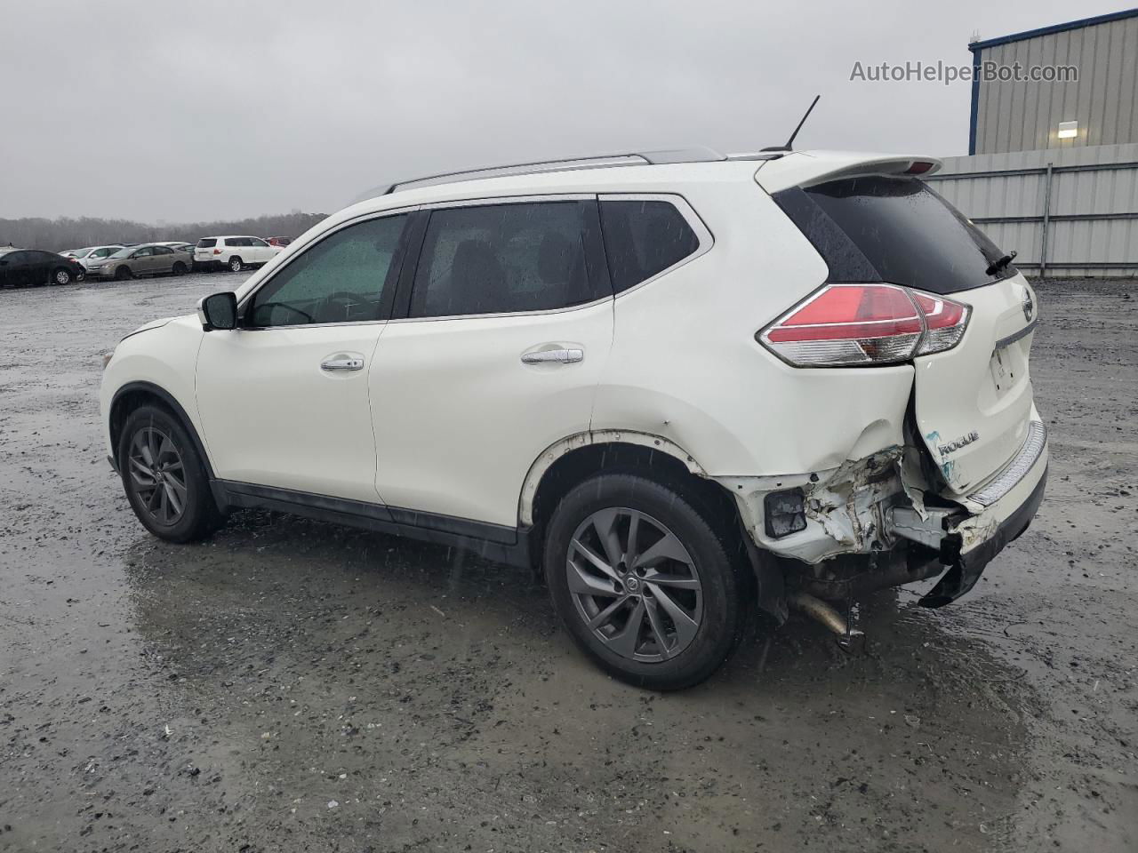 2016 Nissan Rogue S White vin: 5N1AT2MV8GC915650