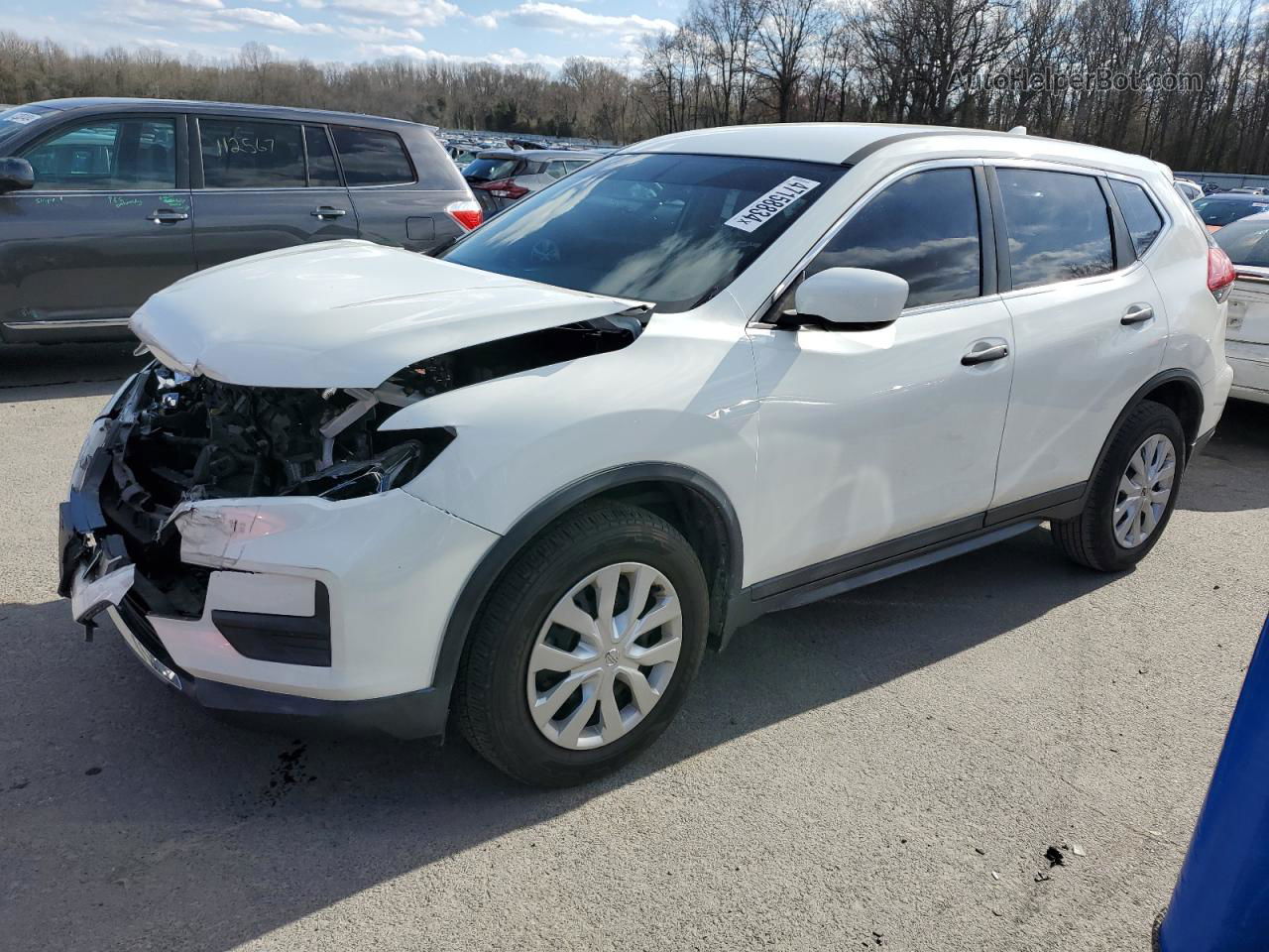 2018 Nissan Rogue S White vin: 5N1AT2MV8JC724124