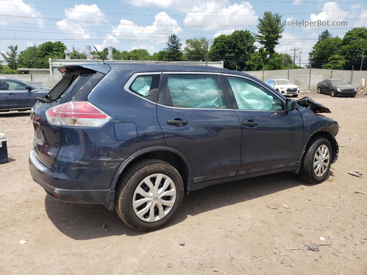 2016 Nissan Rogue S Blue vin: 5N1AT2MV9GC831210