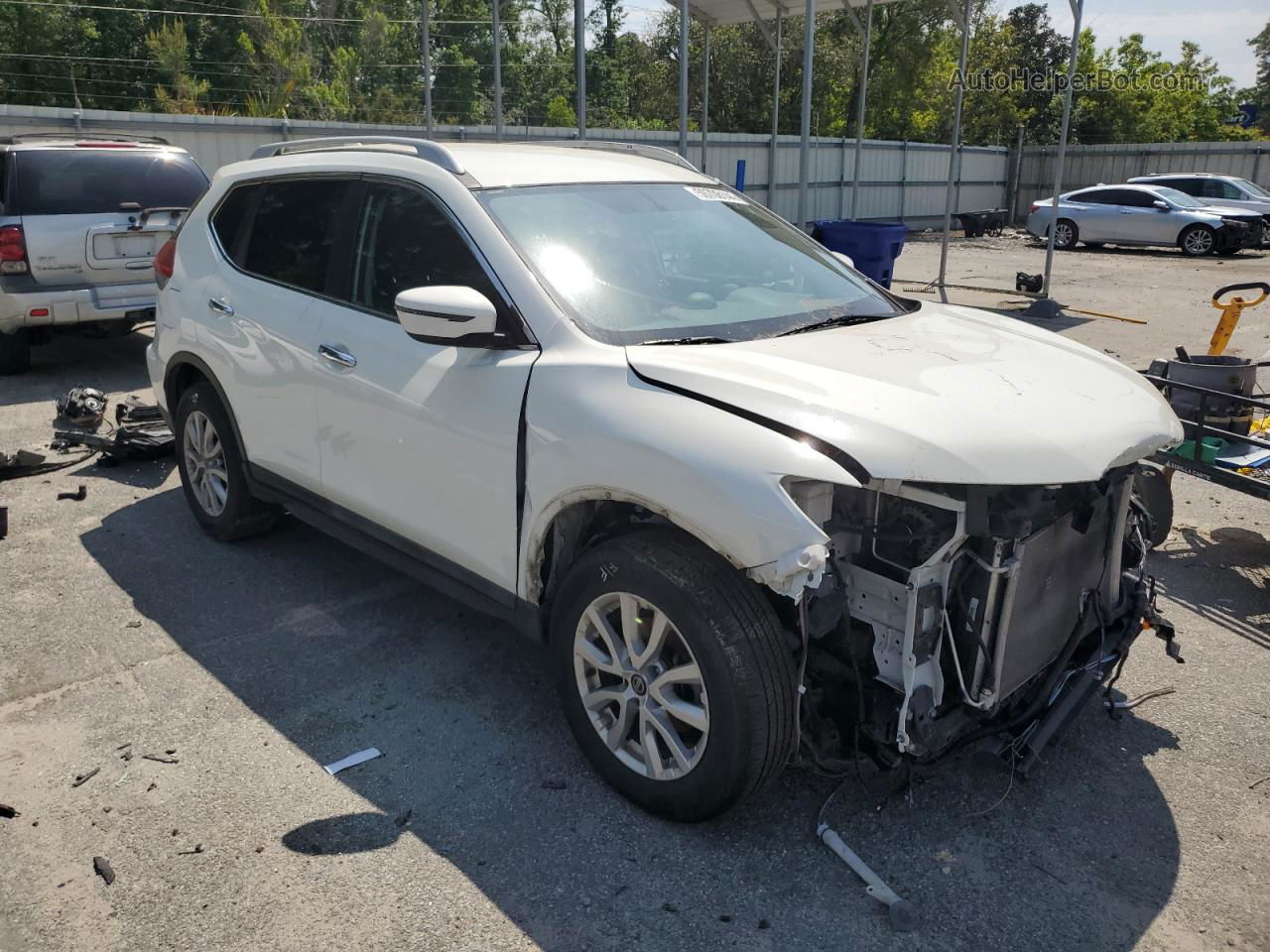 2018 Nissan Rogue S White vin: 5N1AT2MV9JC784137