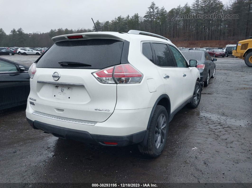 2016 Nissan Rogue Sl White vin: 5N1AT2MVXGC767873